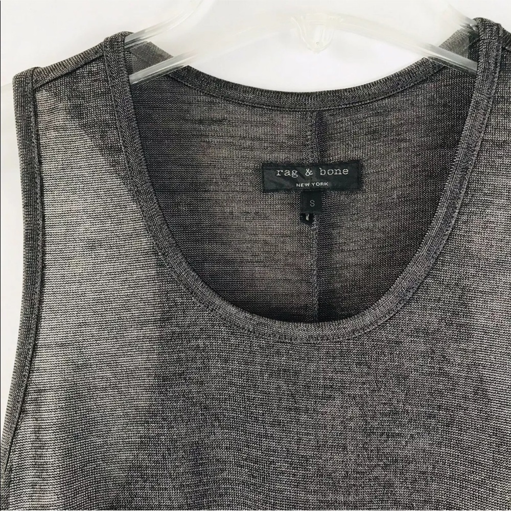 Rag and Bone Brown Semi Sheer Tank Top Small